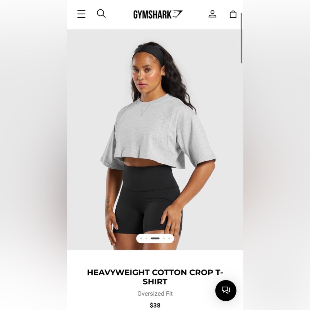 Gymshark Gray Boxy Crop T-Shirt